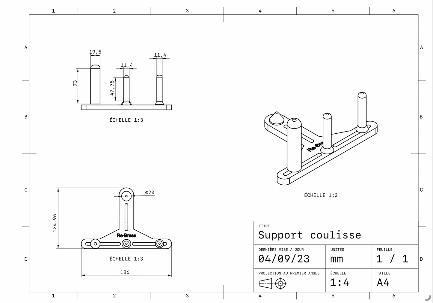 Fichier 3D Support coulisses